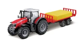 traktor-massey-ferguson-8740s-przyczepa-bburago