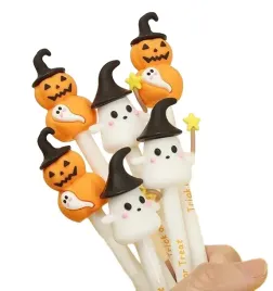 dlugopis-halloween-cienkopis-pomaranczowa-dynia-duch-duszek-zestaw-6szt
