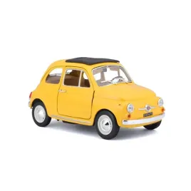 fiat-500f-1965-1-24-model-bburago-18-22098-zolty