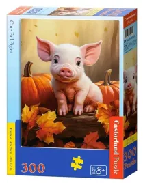 puzzle-dla-dzieci-300-elementow-ukladanka-mala-swinka-jesienny-obraz
