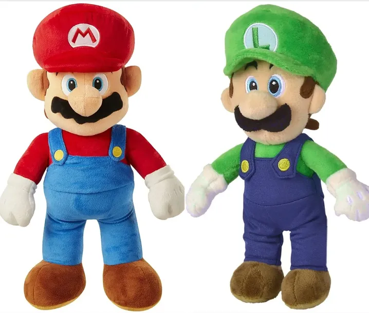 ZESTAW MARIO + LUIGI BAJKA PLUSZAK MIŚ PRZYTULANKA 23cm - 2 SZTUKI