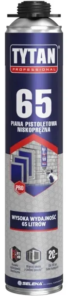Piana pianka pistoletowa całoroczna Tytan Professional 65 750ml