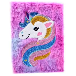 jednorozec-pluszowy-pamietnik-zeszyt-notes-wlochaty-unicorn-a5-rozne-kolory