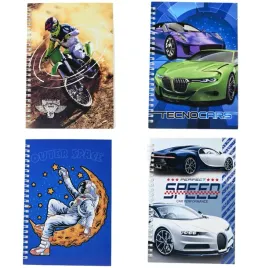 notes-dla-chlopca-motory-samochody-kartki-w-linie-zeszyt-a5-zestaw-4szt