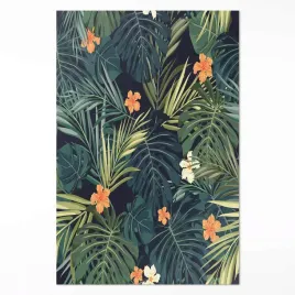 dywan-winylowy-z-grafika-roslinnosc-liscie-i-kwiaty-vintage-xxl-150x225-cm