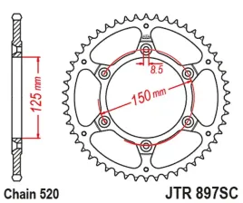 zebatka-tylna-jt-jtr897-50sc-ktm-sx-exc-ultralight-stalowa-wytrzymala