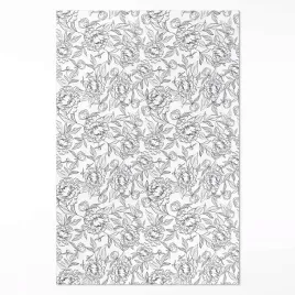 dywan-loftowy-winylowy-szkic-kwiatow-piwonii-i-lisci-vintage-xxl-150x225-cm