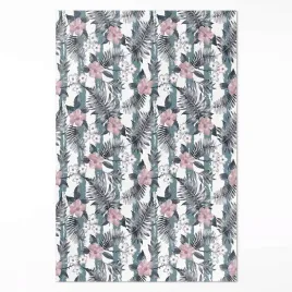 dywan-pcv-do-domu-hawajskie-liscie-i-kwiaty-wzor-tropikalny-xxl-150x225-cm