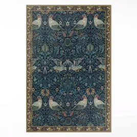 dekoracyjny-dywan-winyl-loftowy-ptak-na-polu-william-morris-xxl-150x225-cm
