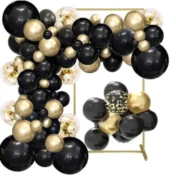balony-czarne-zlote-konfetti-luk-girlanda-122szt
