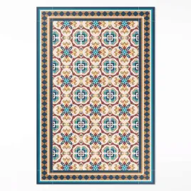 winylowy-dywan-dekor-do-kuchni-kwiecista-geometria-ozdobne-plytki-80x120-cm