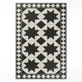 dywan-winylowy-dekoracyjny-czarno-biale-gwiazdy-elegancka-mozaika-60x90-cm