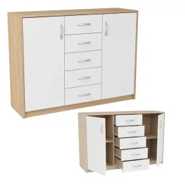 komoda-szafka-otwierana-2-drzwi-5-szuflad-110x85cm-k019-dab-sonoma-biel
