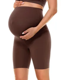 legginsy-ciazowe-krotkie-wysoki-stan-xs-or-spodenki-do-fitness-brazowe
