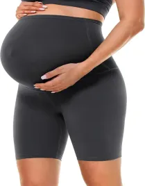 legginsy-ciazowe-krotkie-wysoki-stan-xsor-spodenki-do-fitness-ciemnoszare