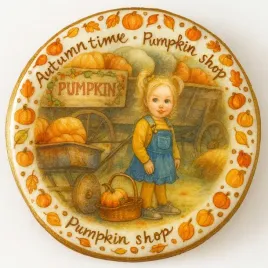 ciastko-lukrowane-kids-pumpkin-roz-xl-kolo-jesien-recznie-robione