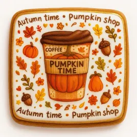 ciastko-lukrowane-pumpkin-latte-roz-l-kwadrat-jesien-recznie-robione