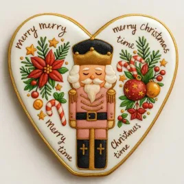 ciastko-lukrowane-dziadek-do-orzechow-no28-serce-roz-s-recznie-robione