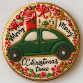 ciastko-lukrowane-garbus-presents-green-roz-xl-kolo-recznie-robione
