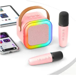 zestaw-karaoke-dla-dzieci-mini-glosnik-bluetooth-5-mini-2-mikrofony-rozowy