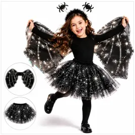 stroj-na-halloween-dla-dziewczynki-pajeczyca-pajeczarka-spodniczka-skrzydla