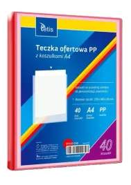 teczka-ofertowa-a4-pp-40-koszulek-czerwona