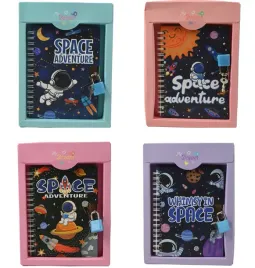 pamietnik-na-klodke-dla-dzieci-kosmos-notes-zeszyt-rozne-kolory-zestaw-4szt