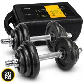 hantle-regulowane-20kg-2x10kg-zeliwne-zestaw-w-walizce-domowa-silownia