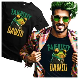 koszulki-meskie-dla-dawida-zajebisty-dawid-smieszna-zaba-xxl