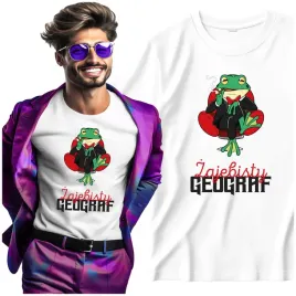 koszulka-meska-dla-geografa-zajebisty-geograf-ze-smieszna-zaba-s