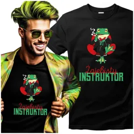 koszulka-meska-dla-instruktora-zajebisty-instruktor-ze-smieszna-zaba-xl