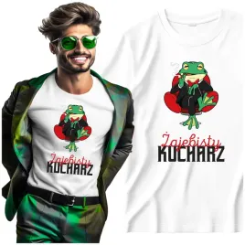 koszulka-meska-dla-kucharza-zajebisty-kucharz-ze-smieszna-zaba-xl