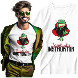 koszulka-meska-dla-instruktora-zajebisty-instruktor-ze-smieszna-zaba-xl