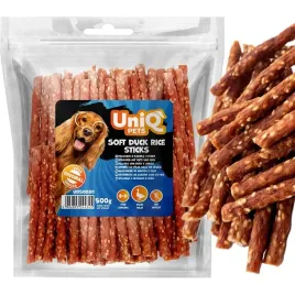 przysmak-przekaska-dla-psa-miekkie-paluszki-z-kaczka-i-ryzem-uniq-pets-500g