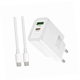 szybka-ladowarka-usb-c-gan-30w-z-dlugim-kablem-2m-do-doogee-s88-pro