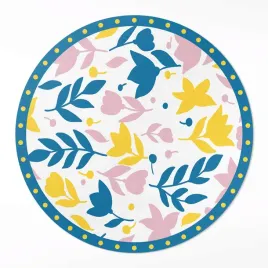 okragly-dywan-winyl-do-sypialni-ilustracja-pastelowe-kwiaty-rosliny-70-cm