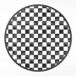 okragly-dywan-pcv-do-biura-kamienna-szachownica-monochromatyczna-130-cm