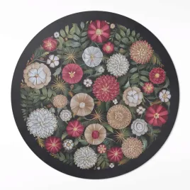 okragly-dywan-winylowy-imitacja-haftu-polna-kwiatowa-laka-vintage-120-cm