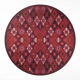 okragly-dywan-wewnetrzny-dekoracyjny-roslinna-ozdobna-szachownica-110-cm