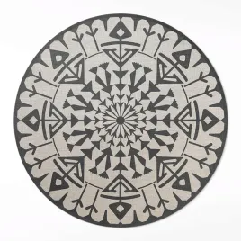 okragly-dywanik-winylowy-antyposlizgowy-aztecka-kompozycja-kwiatow-60-cm