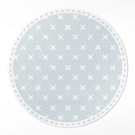 okragly-dywan-loftowy-winylowy-jasne-krzyzyki-minimalistyczny-wzor-100-cm
