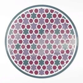 okragly-dywan-winyl-do-salonu-geometryczne-gwiazdki-drobna-mozaika-80-cm