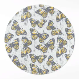 okragla-mata-winylowa-ze-wzorem-do-kuchni-zolte-motyle-na-teksturze-50-cm