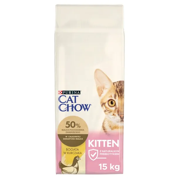 Purina Cat Chow Kitten, kurczak - 15 kg