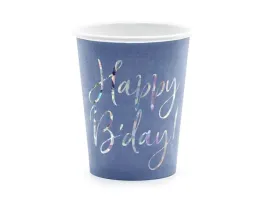 kubeczki-happy-b-day-granatowy-220ml-6szt