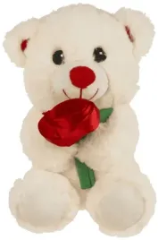 mis-pluszowy-z-roza-bialy-18-cm-maskotka-pluszak-walentynki-dzien-kobiet