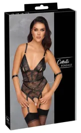 cottelli-bondage-body-koronkowe-z-mankietami-i-paskami-s-xl-czarne
