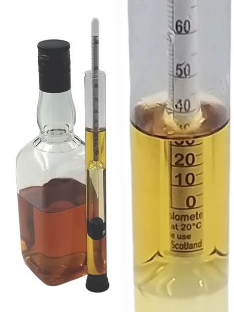 Alkoholomierz do WHISKY spirytusu czystej wódki nie do nalewek skala 0-100%