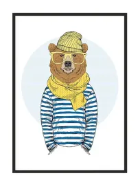 obraz-plakat-w-ramie-33x43-cm-mis-hipster-p1540