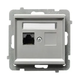 ospel-sonata-gniazdo-komputerowe-pojedyncze-rj45-kat5e-srebro-gpk-1r-k-m-38